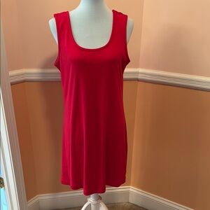 Chadwicks Vibrant Red Sleeveless Shirt Dress